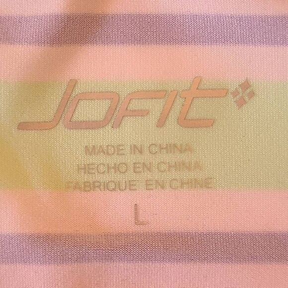 Jofit Womens Stripe Collared Half Zip Stretchable Golf Polo Multicolor Large - Picture 3 of 9